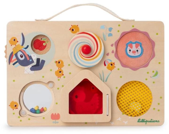 Lilliputiens Drevený panel s aktivitami – dobrodružstvo na farme