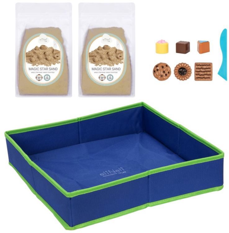 eliNeli Kinetický piesok s pieskoviskom a formičkami