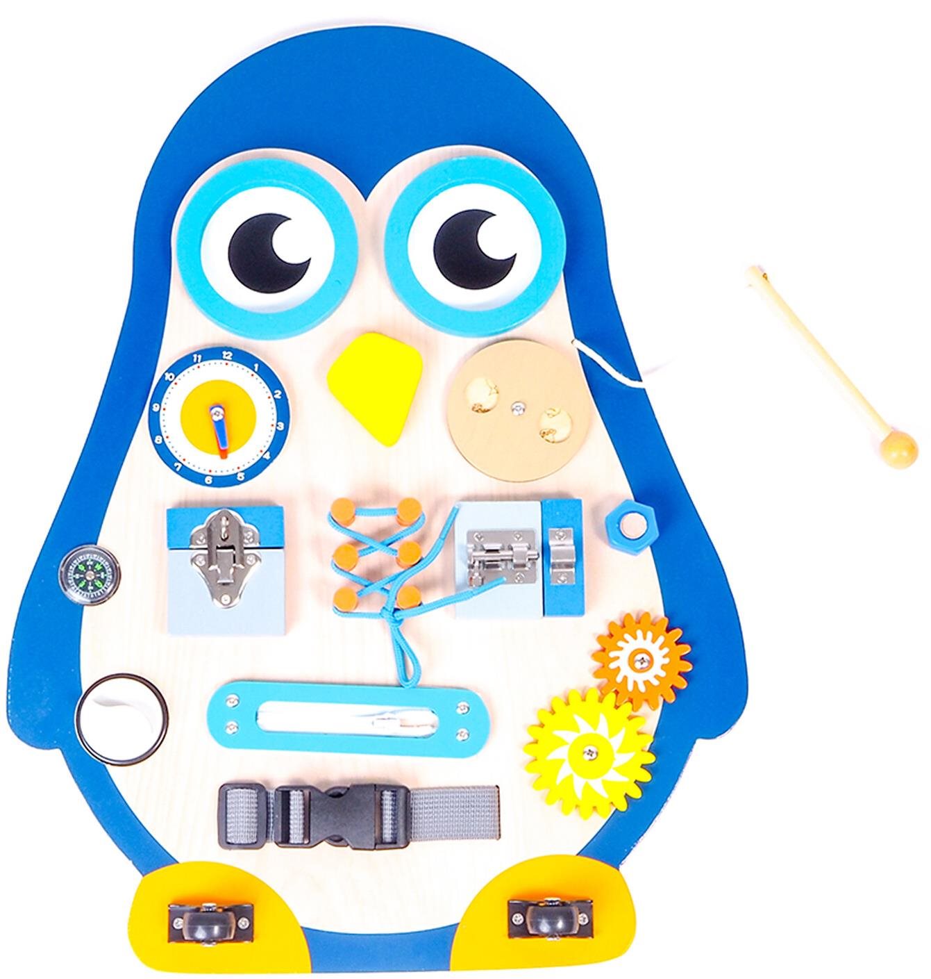 Aga4Kids Montessori drevená tabuľa Tučniak