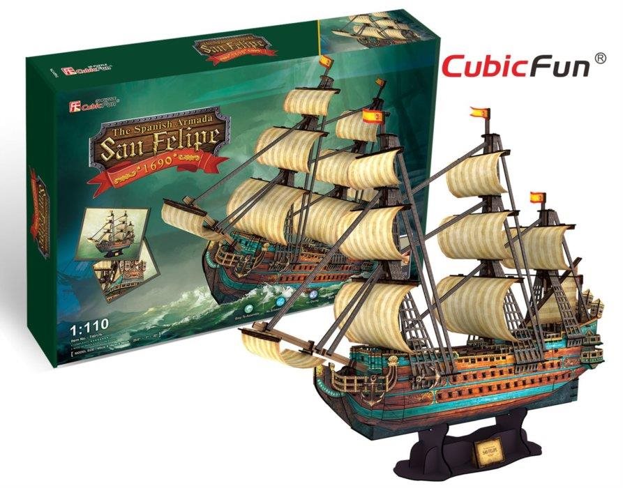 Cubicfun 3D puzzle Plachetnica San Felipe 248 dielikov