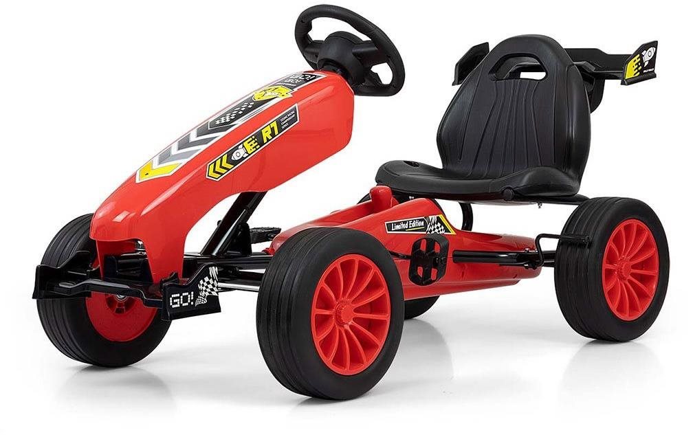 Milly Mally Detská šliapacia motokára Go-kart Rocket červená