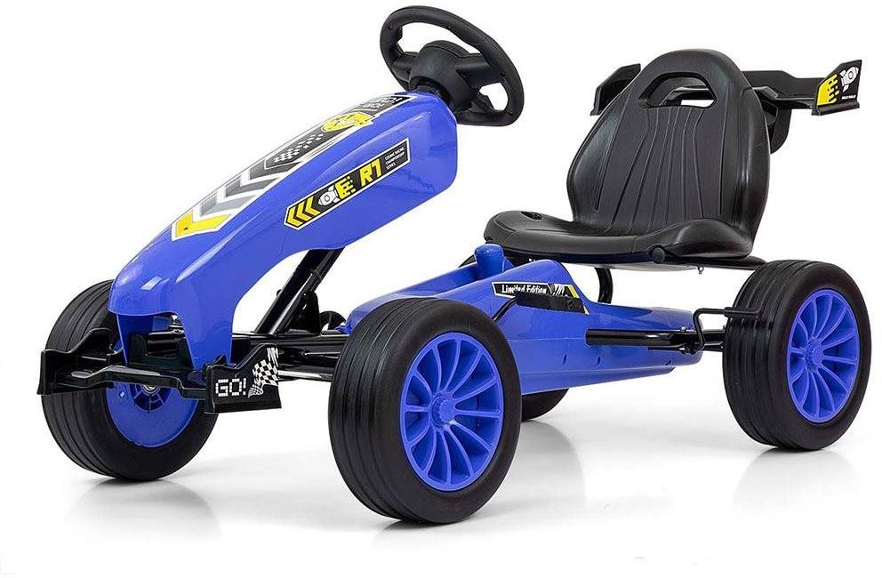 Milly Mally Detská šliapacia motokára Go-kart Rocket modrá