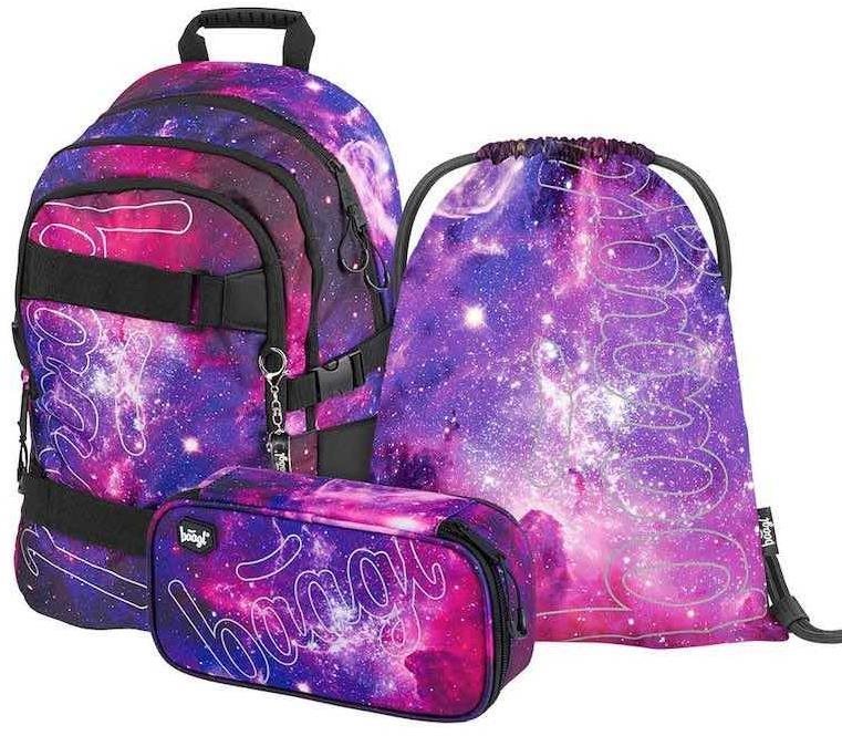 Školský batoh v súprave Baagl skate Galaxy – 3 diely