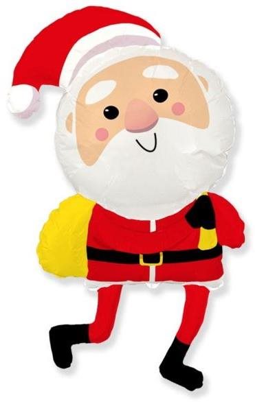 Flexmetal Balón fóliový Happy Santa Claus – Mikuláš, Vianoce 102 cm