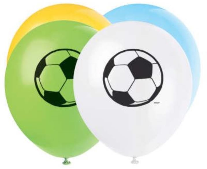 Balóniky latexové futbal 30 cm, 8 ks