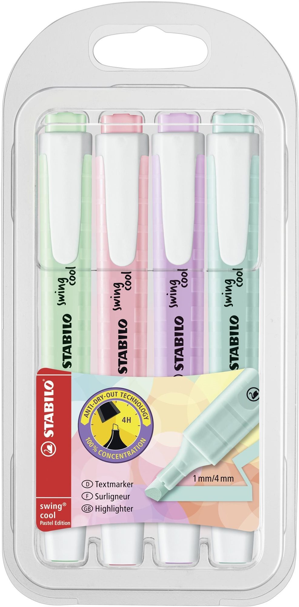 STABILO swing cool Pastel 4 ks puzdro