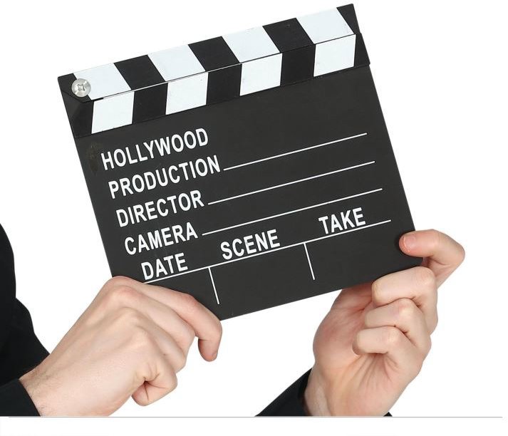 Dekorace - filmová klapka - hollywood - 20x18 cm