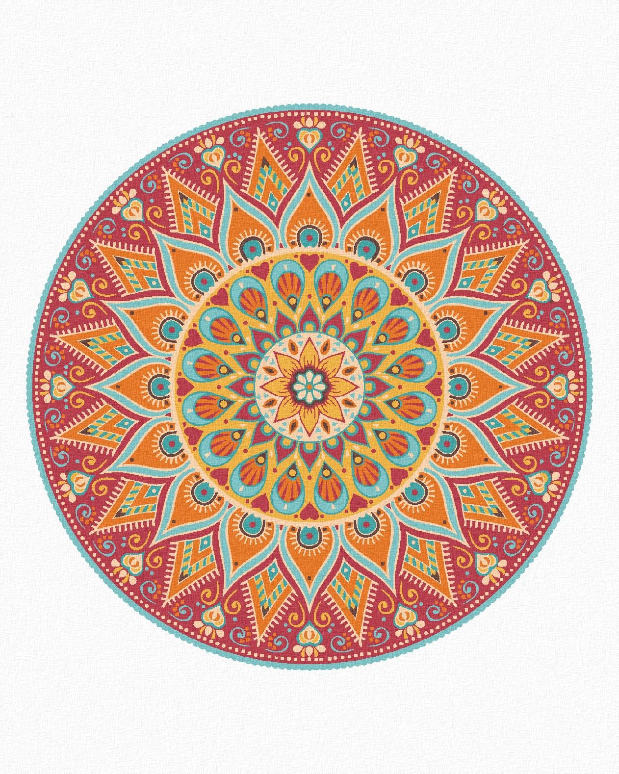 Maľovanie podľa čísel – Mandala, 80 × 100 cm. napnuté plátno na rám