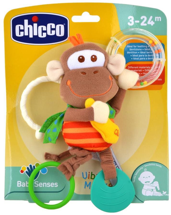CHICCO Hryzadlo/hrkálka vibrujúca opica 3 m+
