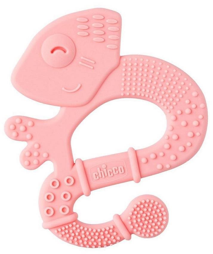 CHICCO Hryzadlo silikónové Super Soft Chameleón ružový 2 m+