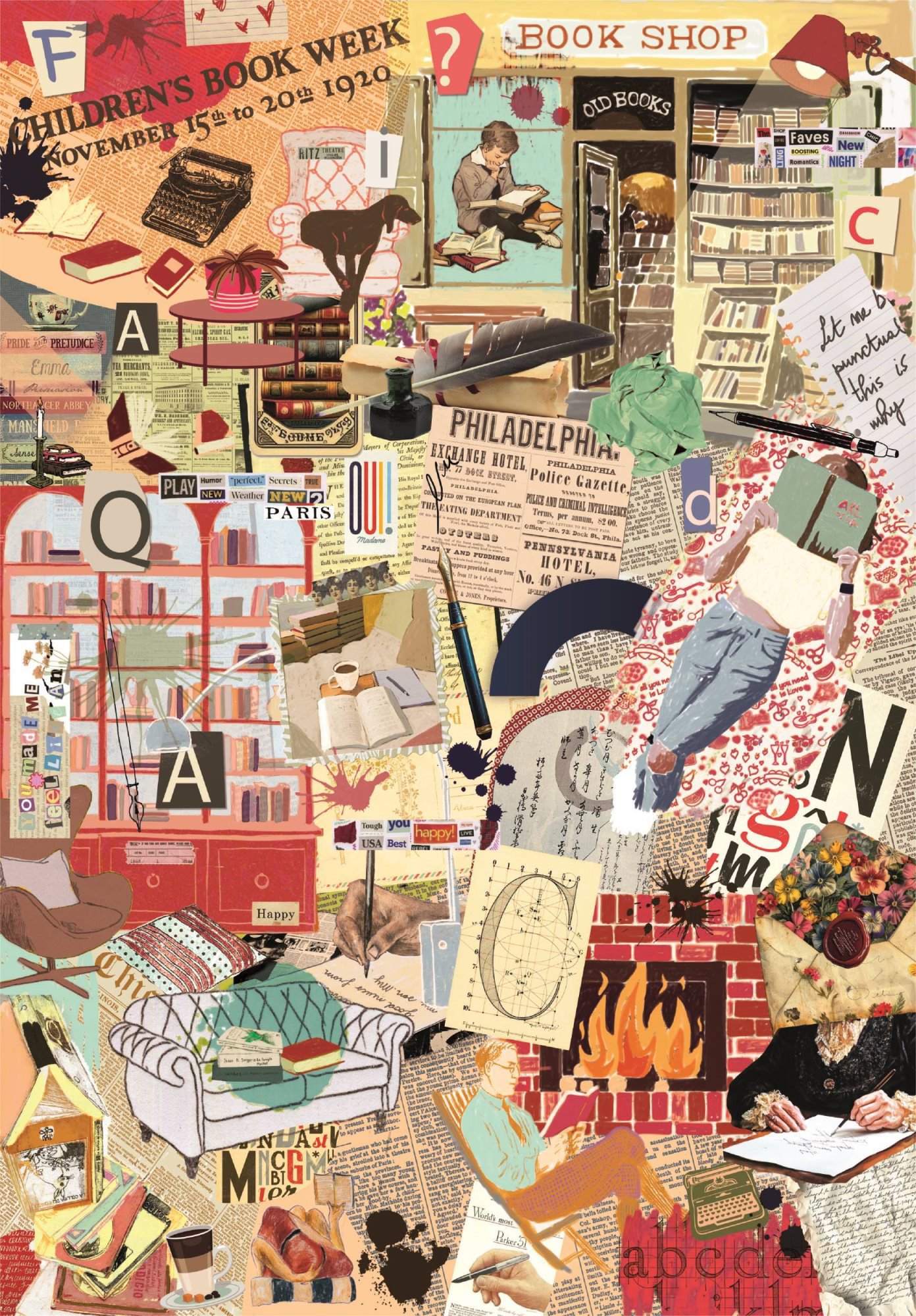 CLEMENTONI Puzzle More is More: Knihy a písanie 1000 dielikov