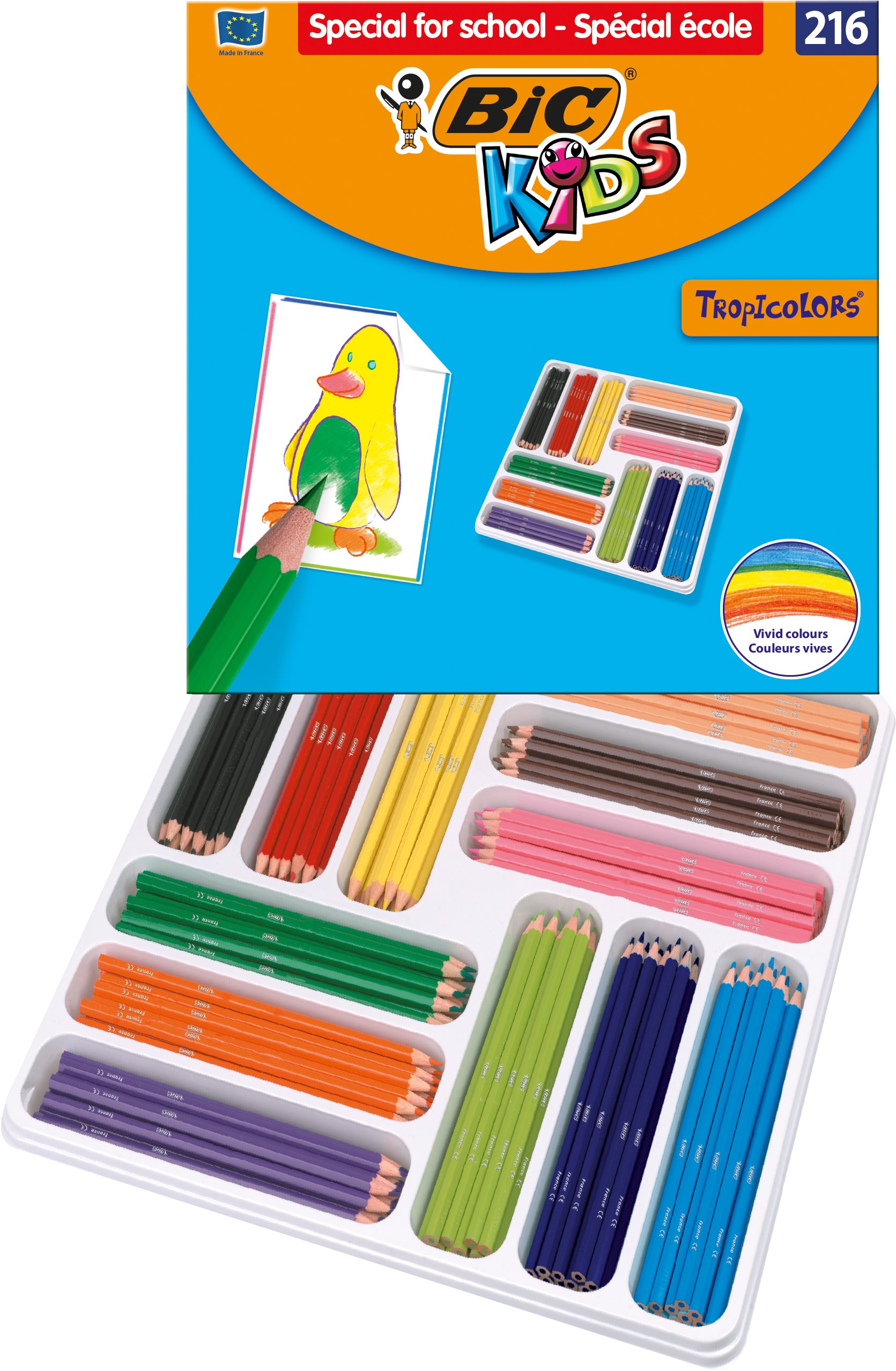 Box mix Tropicolors pastelky 216 ks