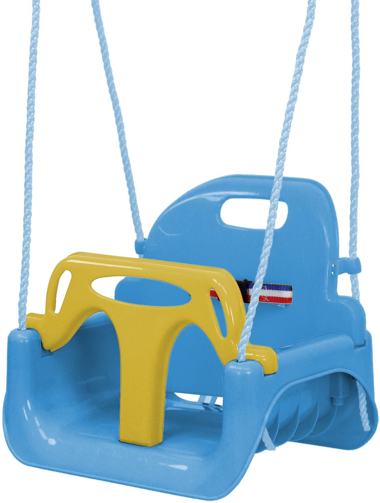Aga4Kids Detská hojdačka s ohrádkou modrá