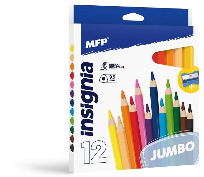 MFP Pastelky 12 ks JUMBO triangular so strúhadlom
