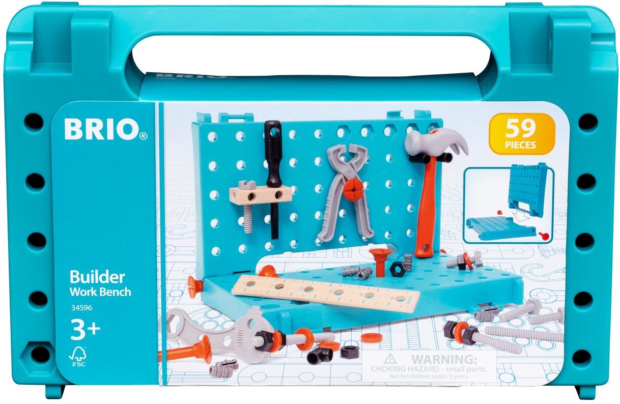 BRIO 34596 Stavebnica BRIO BUILDER Pracovný stôl s náradím