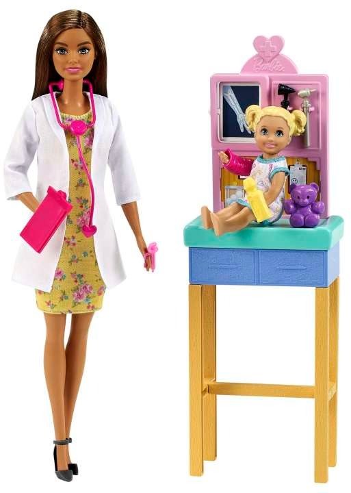 Barbie Povolanie Herná súprava s bábikou – Detská lekárka bruneta