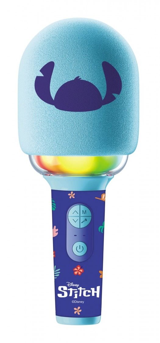 Stitch Bluetooth/Bezdrôtový Karaoke Mikrofón so zvukom a svetelnými efektmi