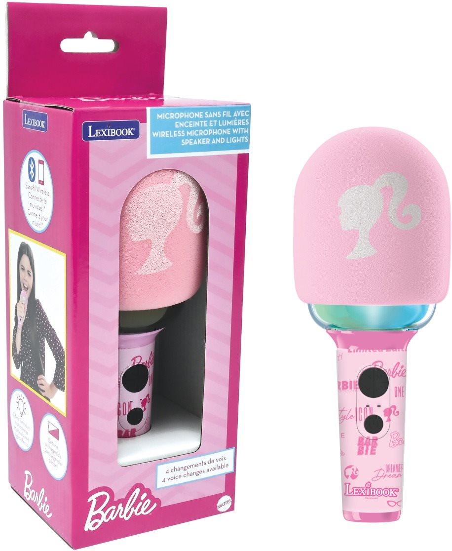 Barbie Karaoke Mikrofón – Mikrofón so zvukom a svetelnými efektmi