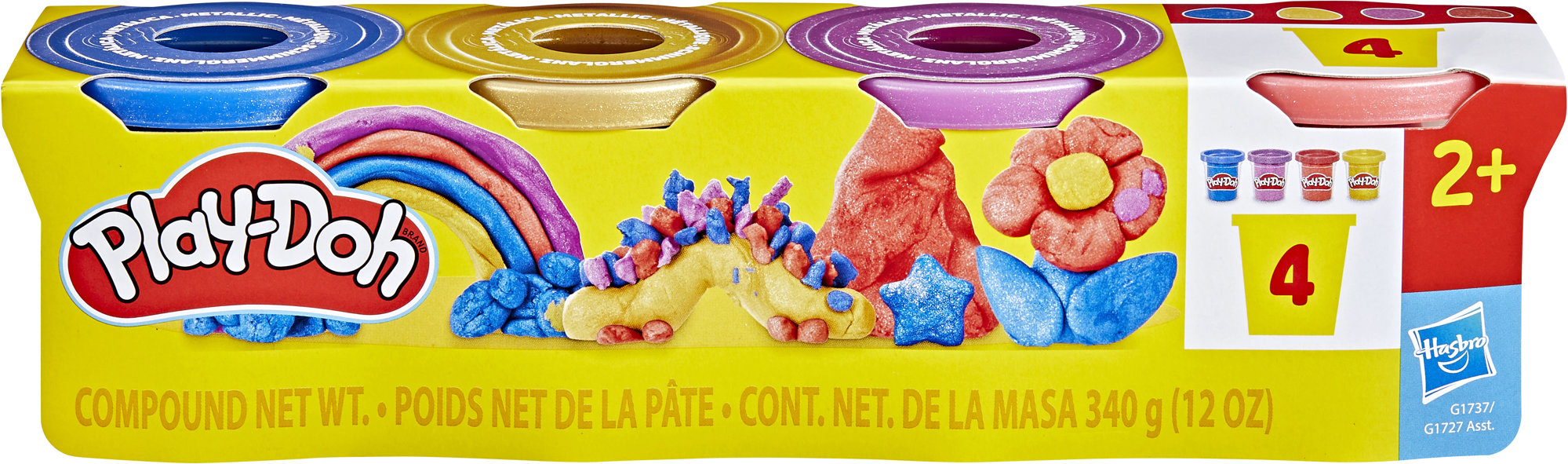Hasbro Play-Doh 4 ks Téglikov Špeciálne Hmoty s Trblietkami