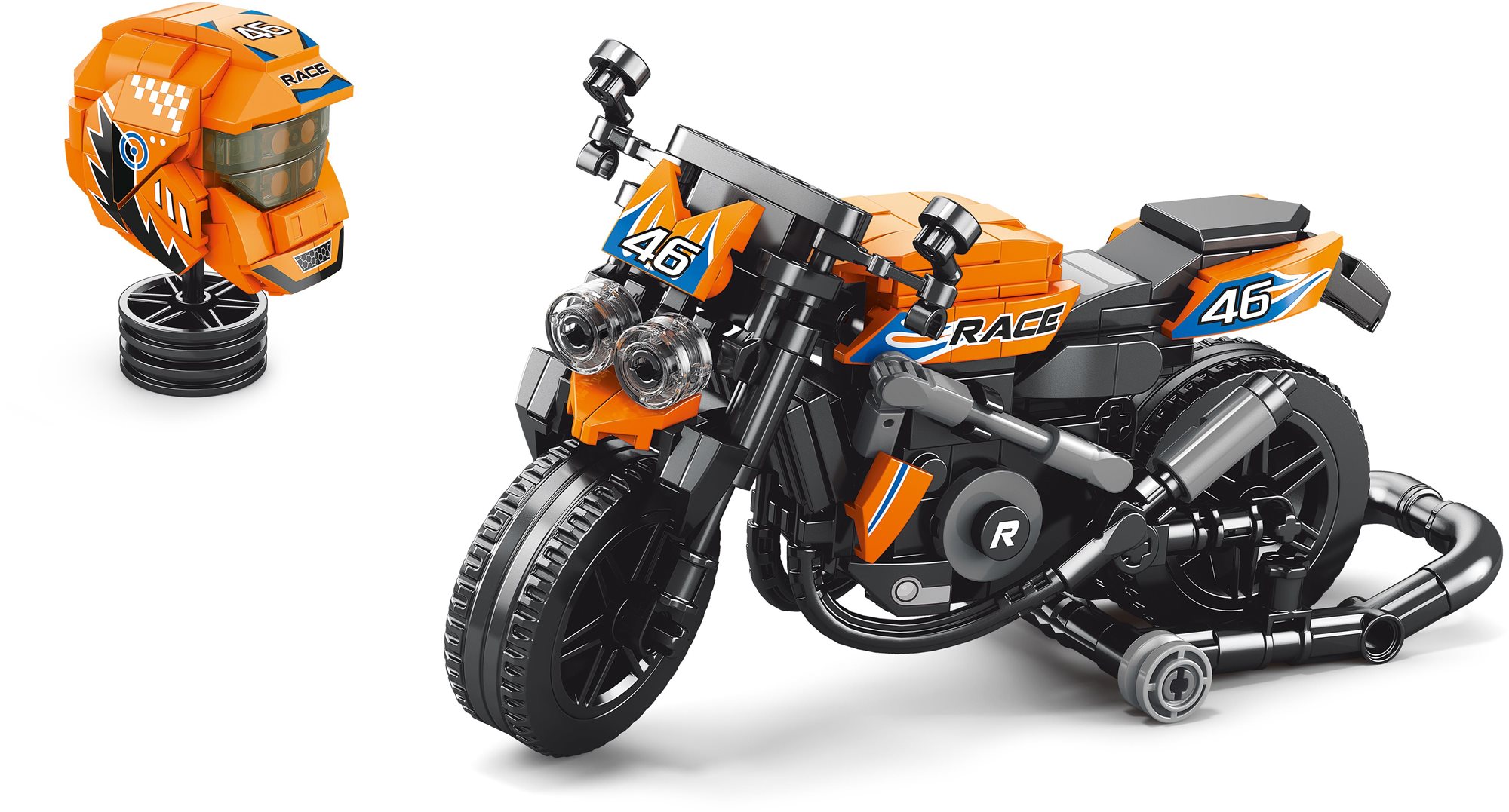 Wiky motorka s prilbou 17 cm