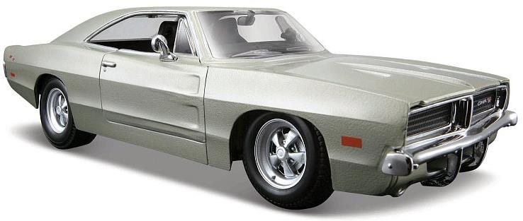 Maisto 1969 Dodge Charger R/T, strieborné