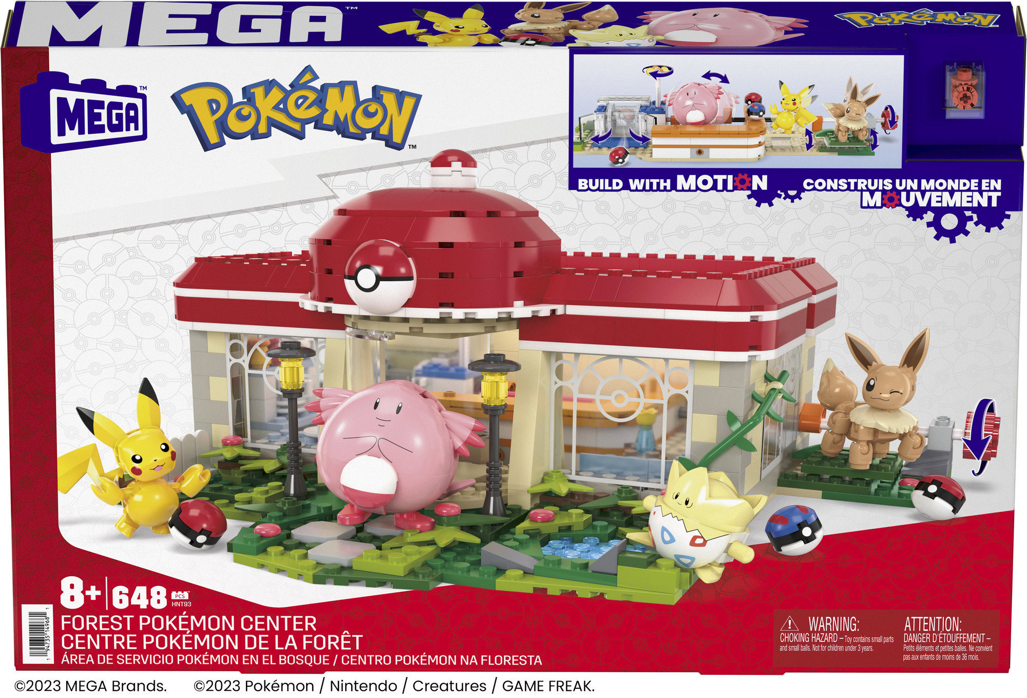 Mega Pokémon Pohyblivé centrum Pokémonov so 4 figúrkami