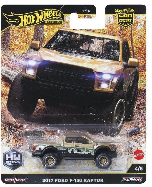 Hot Wheels Prémiové auto Car Culture, 17 Ford F150 Raptor