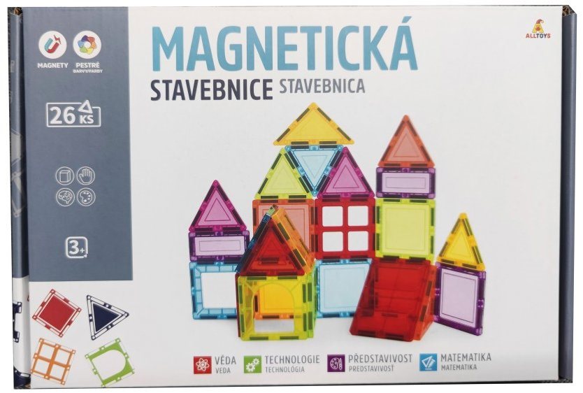 Alltoys Magnetická stavebnica 26 ks