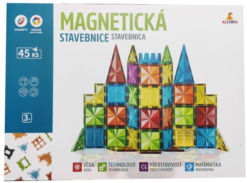 Alltoys Magnetická stavebnica 45 ks