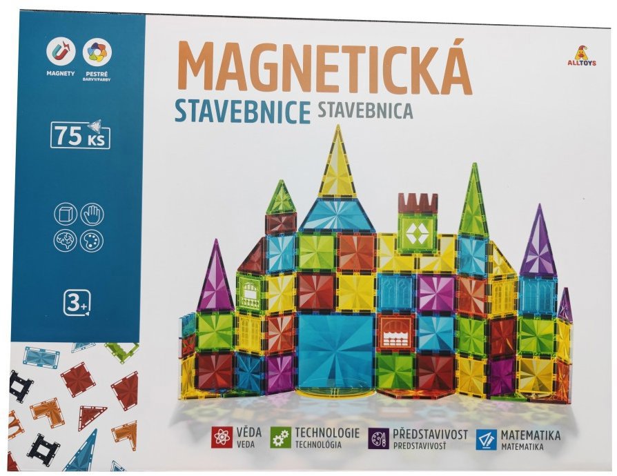 Alltoys Magnetická stavebnica 75 ks