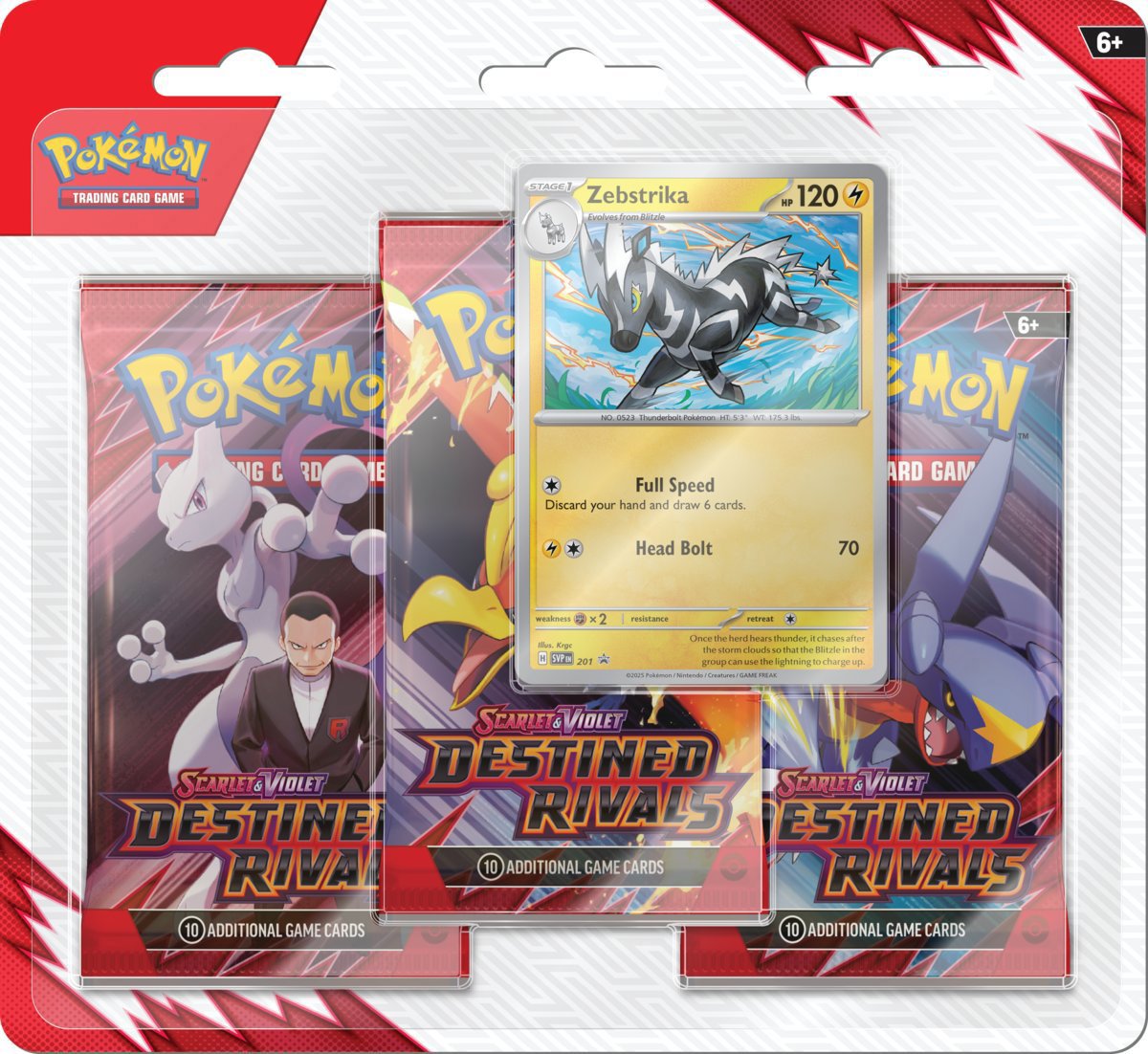 Pokémon TCG: SV10 Destined Rivals – 3 Blister Booster