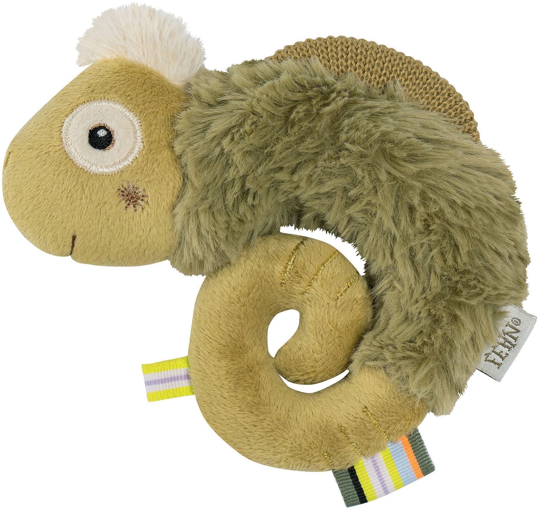 Baby Fehn Mäkký krúžok Chameleón Crazy