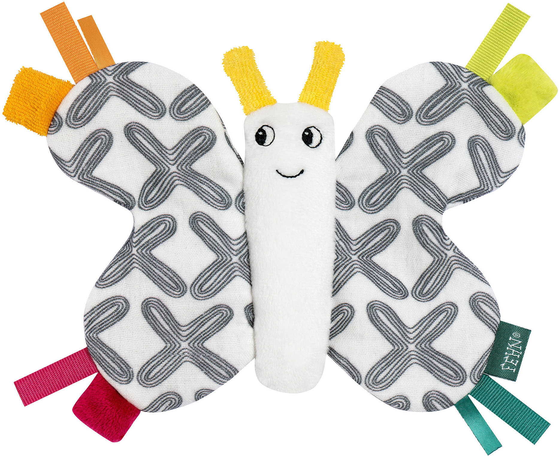 Baby Fehn DoBabyDoo B&W Hrkajúci motýľ