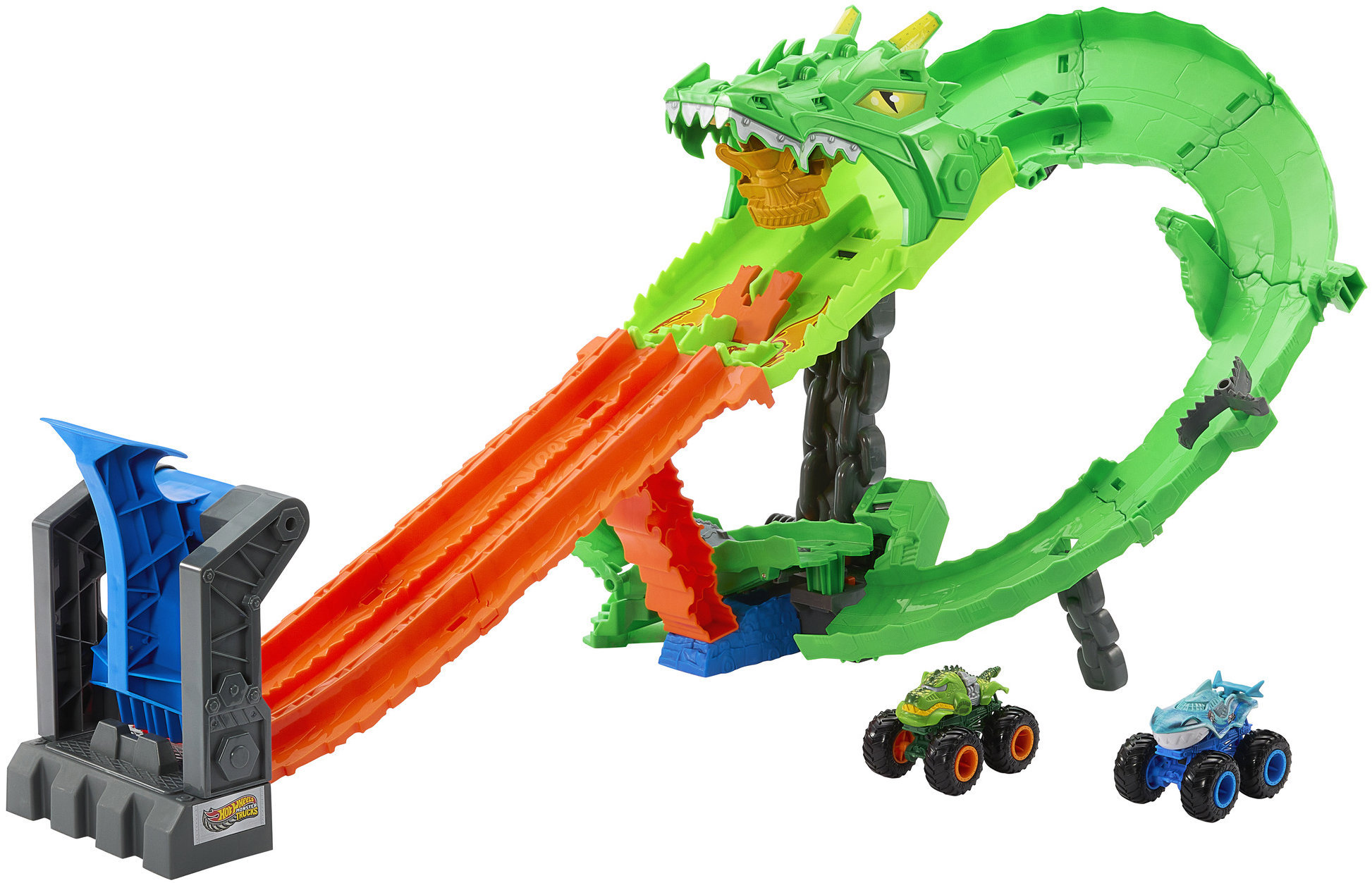 Hot Wheels Monster Trucks Dráha dračia skaza a 2 autíčka
