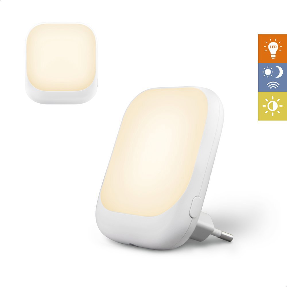 ZAZU Socket so senzorom súmraku biele