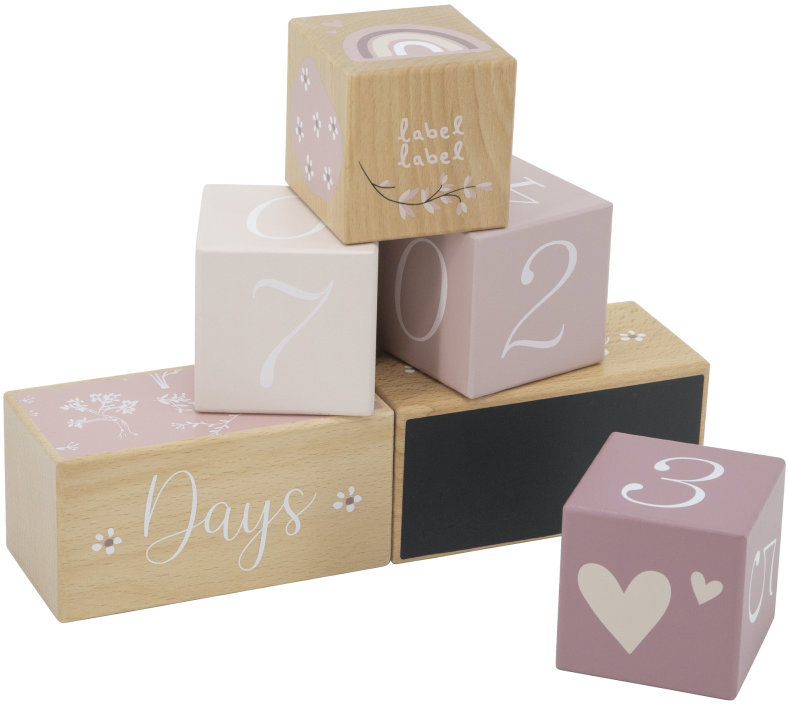 Label Label Míľnikové kocky Pink