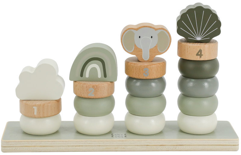 Label Label Malé skladacie krúžky Olive Green