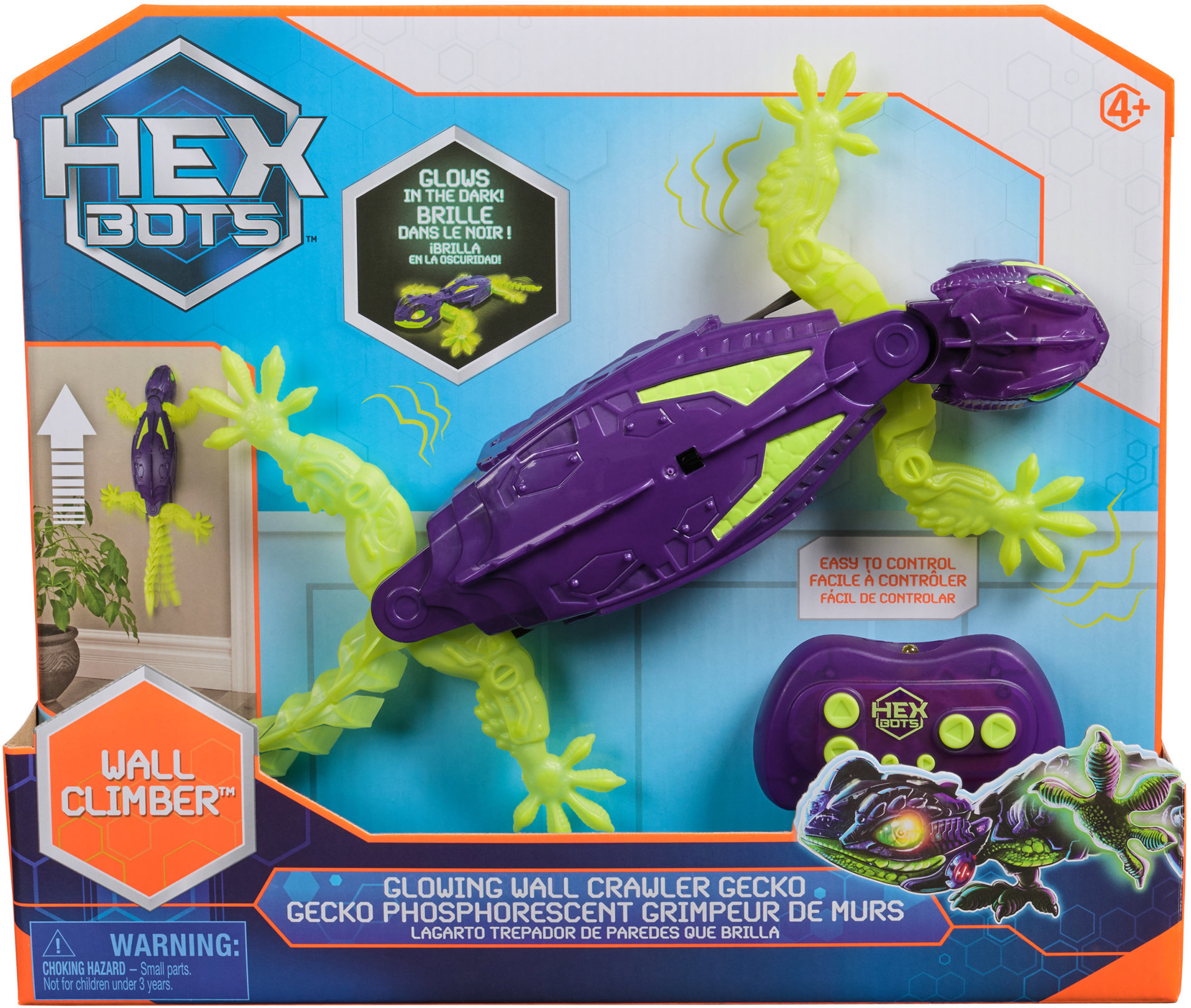 Hex Bots RC – Svietiaci Gekon lezúci po stenách