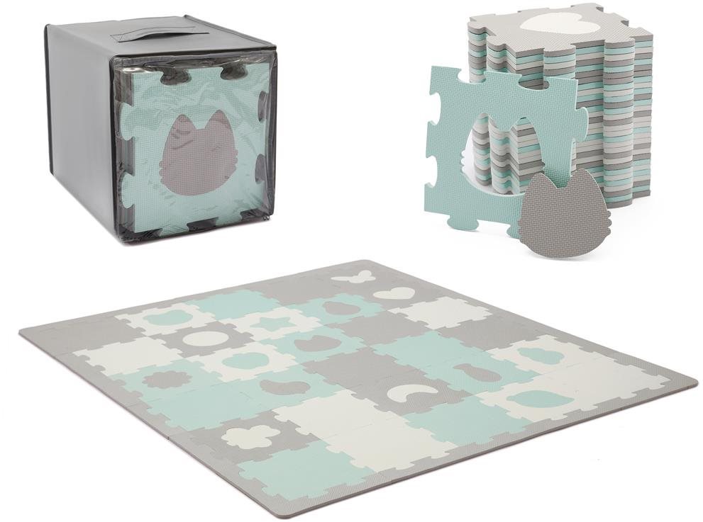 Kinderkraft Select Podložka penové puzzle Luno 185 × 165 cm Mint 30 ks