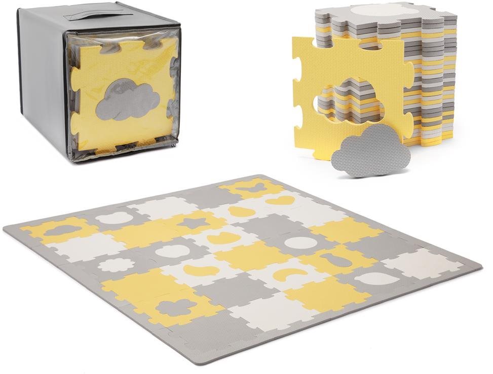 Kinderkraft Select Podložka penové puzzle Luno 185 × 165 cm Yellow 30 ks