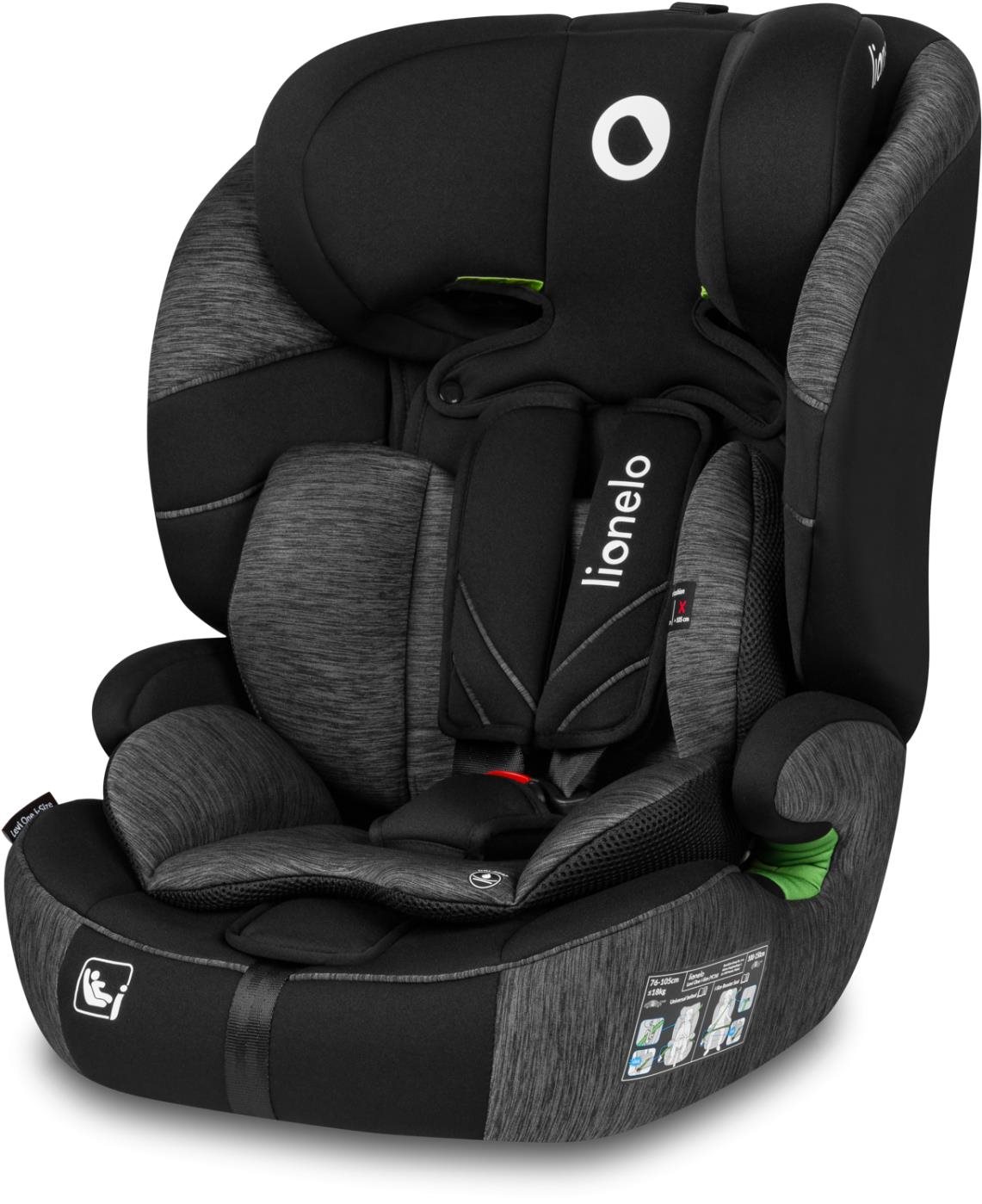 Lionelo Levi One i-Size Black Grey