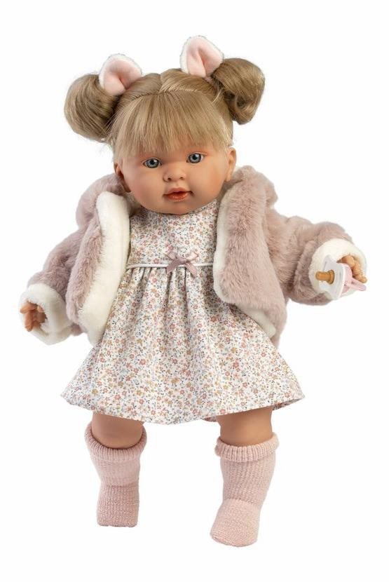Llorens 42282 Alexandra – realistická bábika so zvukmi a mäkkým látkovým telom – 42 cm
