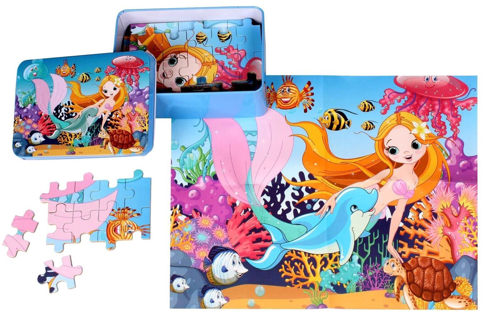 Merco Puzzle Morská Víla 100 dielikov, multipack 2 balenia