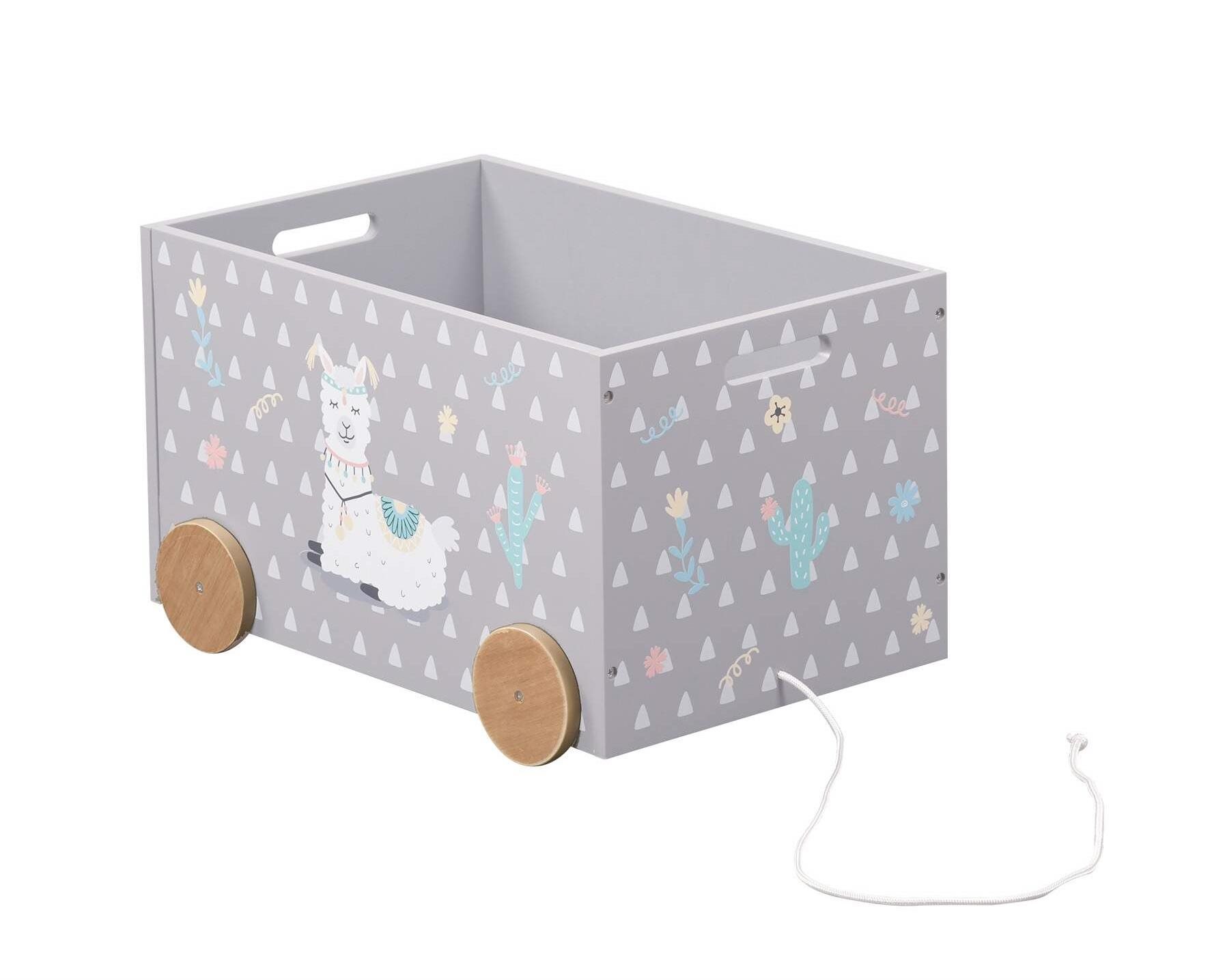 Kesper Box na hračky s kolieskami alpaka 50×35×30 cm