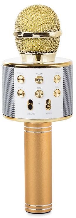 Verk 01377 Karaoke Bluetooth mikrofón, 1800 mAh, zlatý