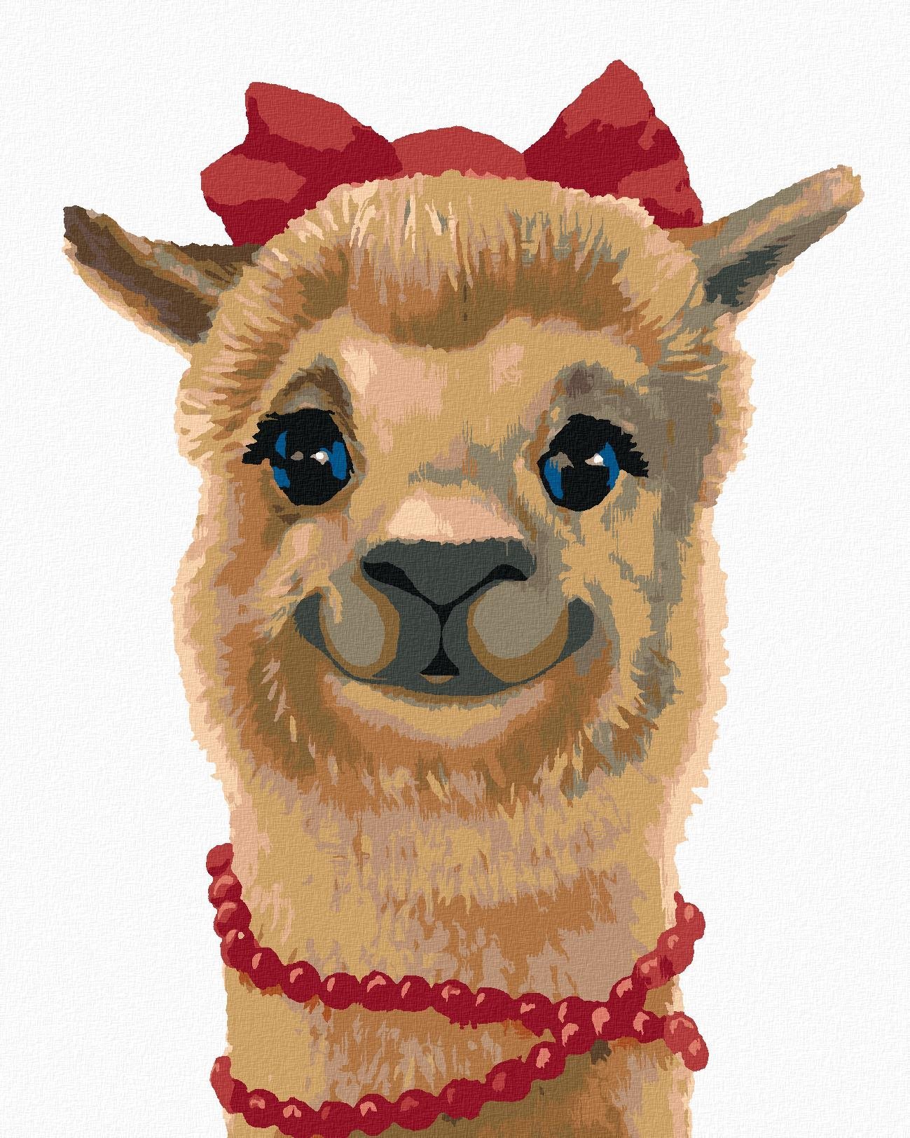 Zuty – Maľovanie Podľa Čísel – Alpaka (Myroslava Voloschuk), 40 × 50 cm, Plátno + Rám