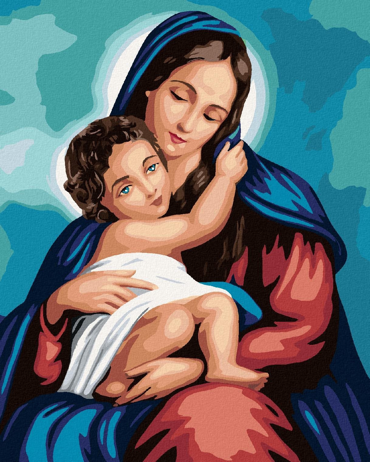 Zuty – Maľovanie Podľa Čísel – Malý Ježiš, 40 × 50 cm, Plátno + Rám