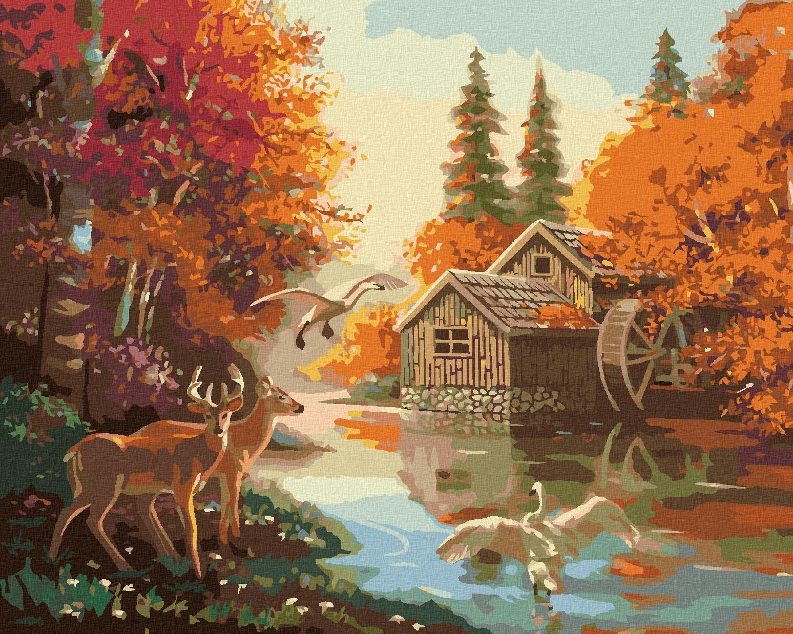Zuty – Maľovanie Podľa Čísel – Vodný Mlyn A Divoká Zver (D. Rusty Rust), 40 × 50 cm, Plátno