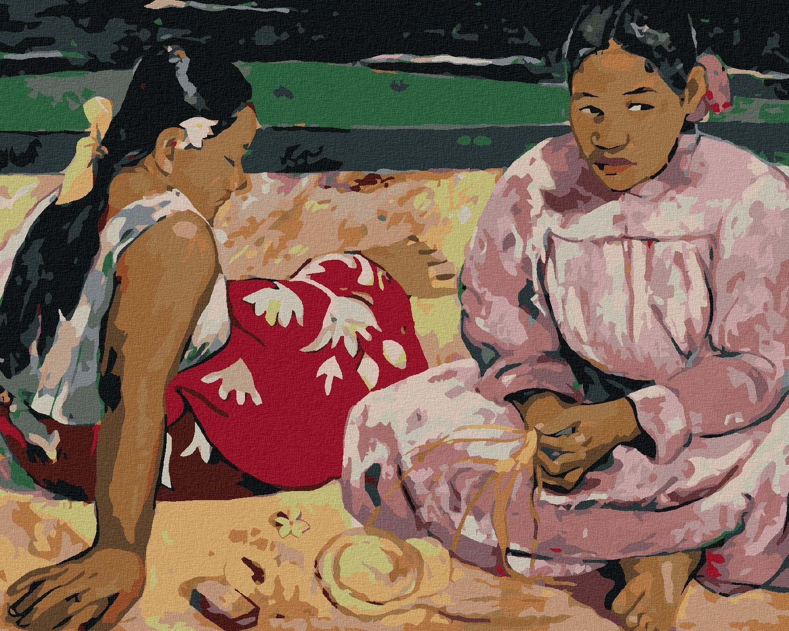 Zuty – Maľovanie Podľa Čísel – Tahiťanky Na Pláži (Paul Gauguin), 40 × 50 cm, Plátno