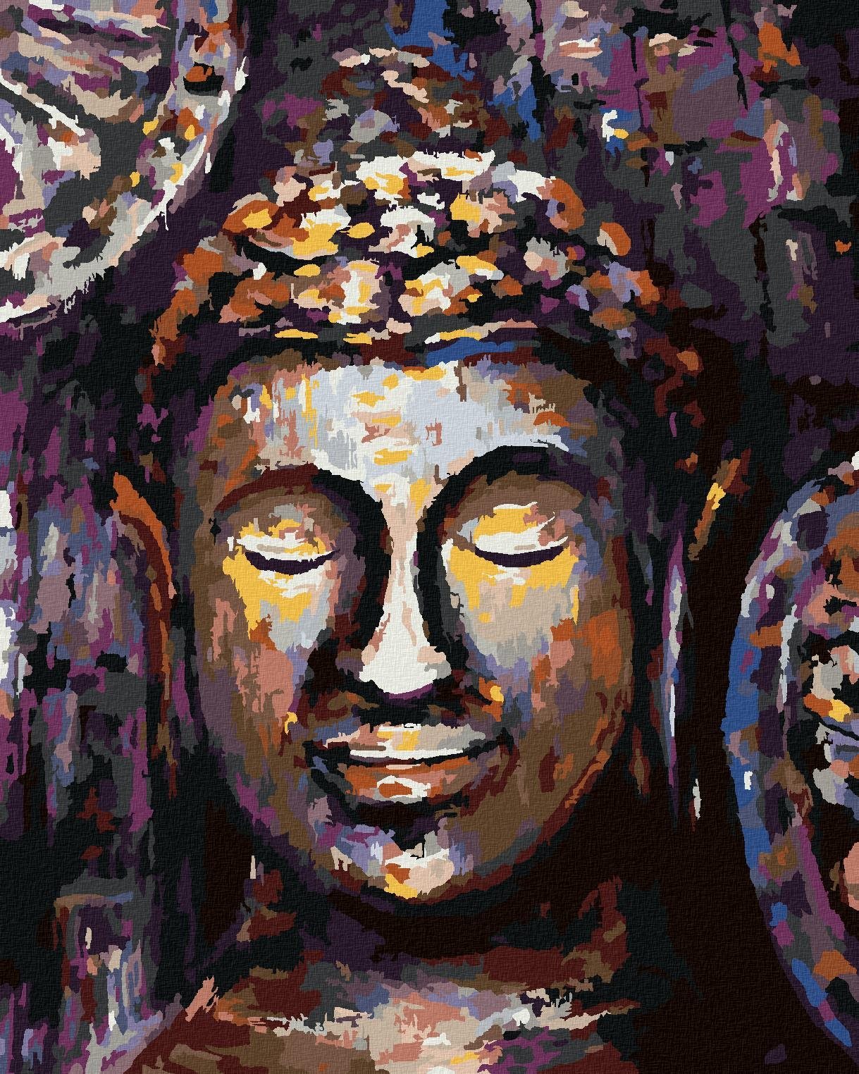 Zuty – Maľovanie Podľa Čísel – Budha Vo Farbách, 40 × 50 cm, Plátno + Rám